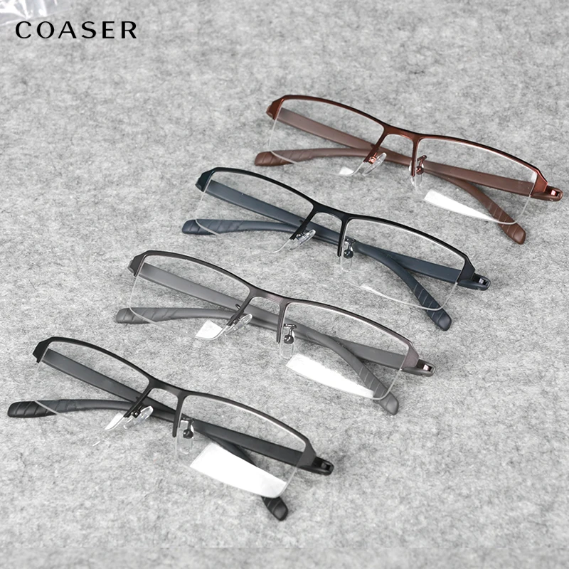 New Big Model men reading Glasses Transparent Spectacle Ultraligh Metal myopia glasses frame Optical Prescription Eyeglasses | Аксессуары