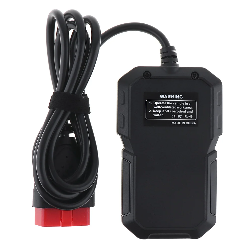 Konnwei KW590 12V OBDII Многоязычная Автоматическая диагностика неисправностей Обнаружение Instrumen с черной тканевой сумкой для 12V бензинового автомобиля