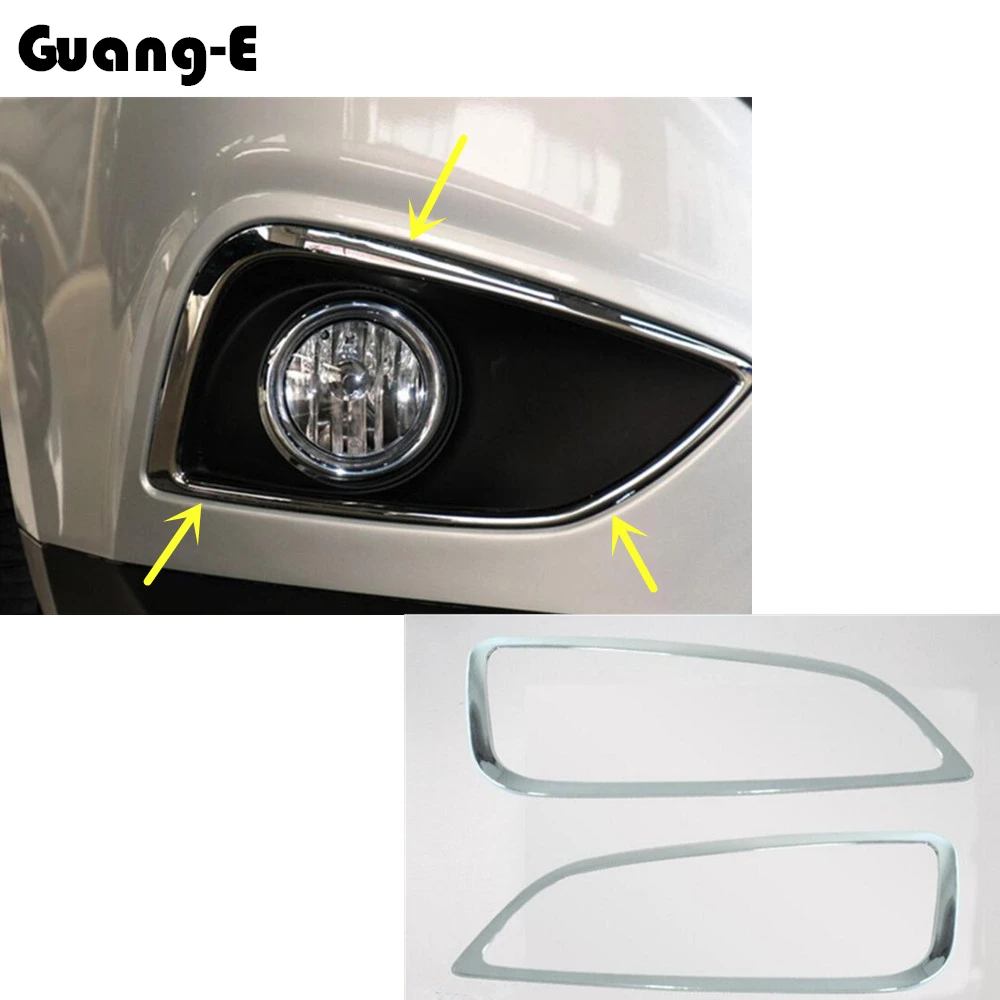 2 шт. передние противотуманные фары для Hyundai IX35 2010 2011 2012 2017|abs chrome|chrome parts for carslamp frame |