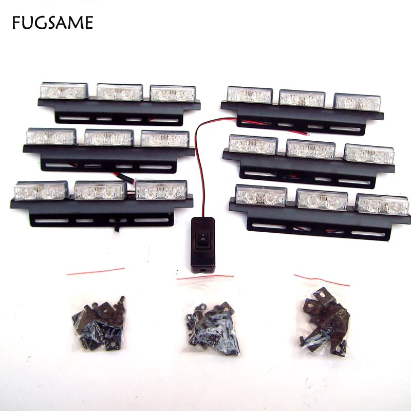 FUGSAME супер яркий 6*6 LED автомобиль Грузовик Лодка вспышка стробоскоп снег дождь