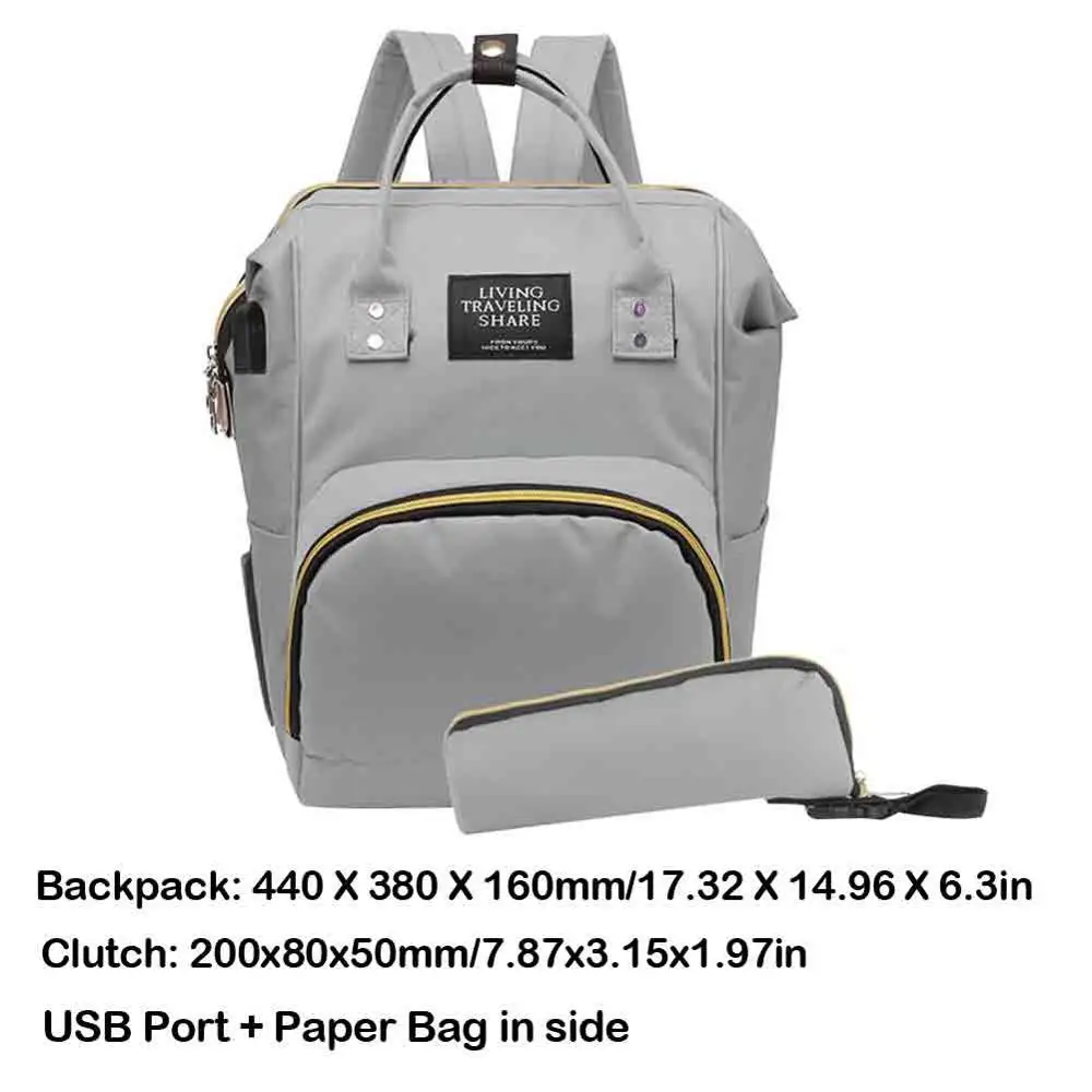 Fashion Mummy Maternity Bag Multifunctional Large Capacity Diaper Bag Backpack Nappy Baby Bag for Baby Care - Цвет: 22