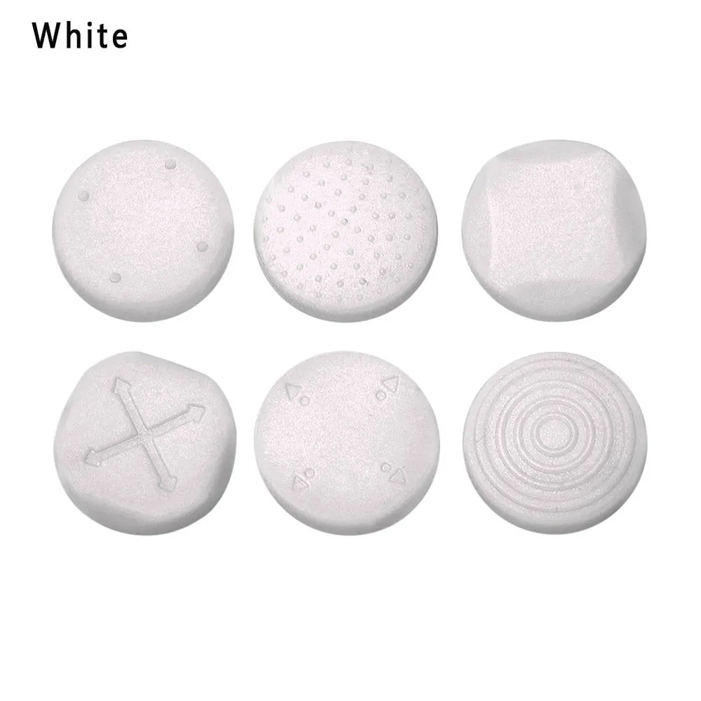 white 6 шт силиконовый джойстик, аналоговый джойстик, защитный чехол, чехол для sony playstation psv ita PS Vita psv 1000/2000 Slim - Цвет: white