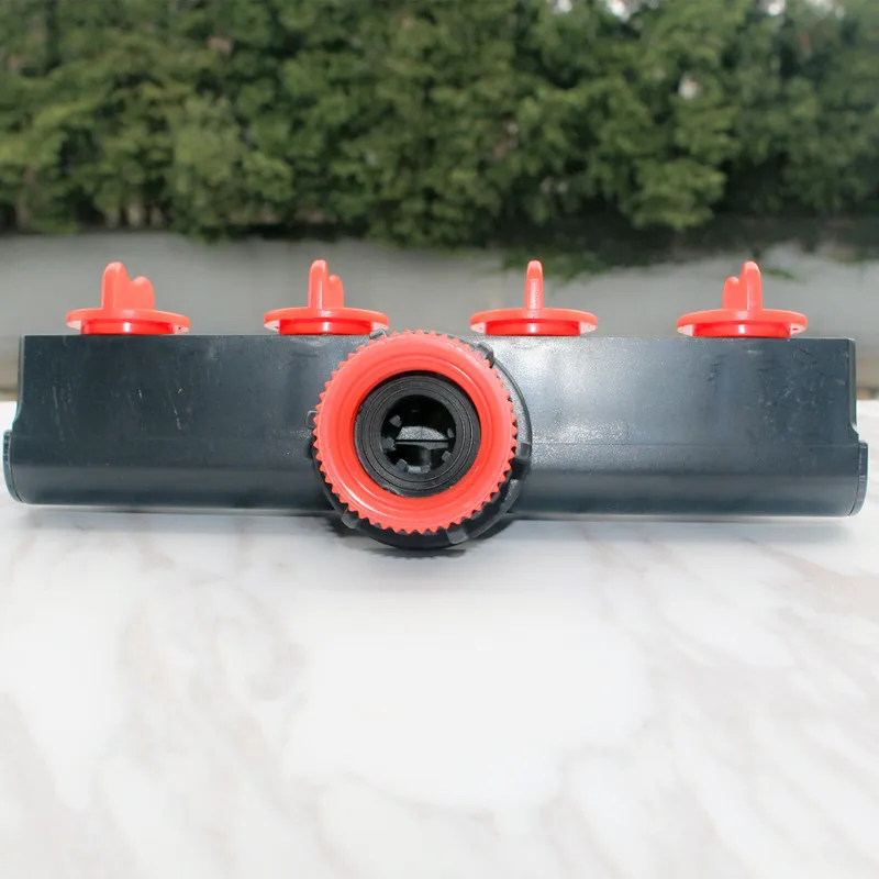 Сад распределитель воды шланг сплиттер Пластик Капельное орошение воды разъем сельскохозяйственного 4 Коснитесь D105