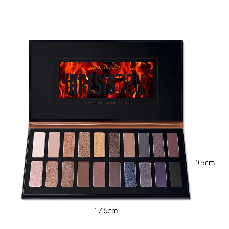 Палитра теней для век 20 цветов мерцающий матовый блеск пигментные тени стойкий