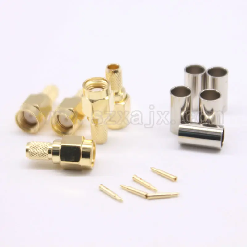 Оптовая продажа 10 шт. SMA Штекерный центральный обжим для RG58 LMR195 RG142 RG400 Быстрая