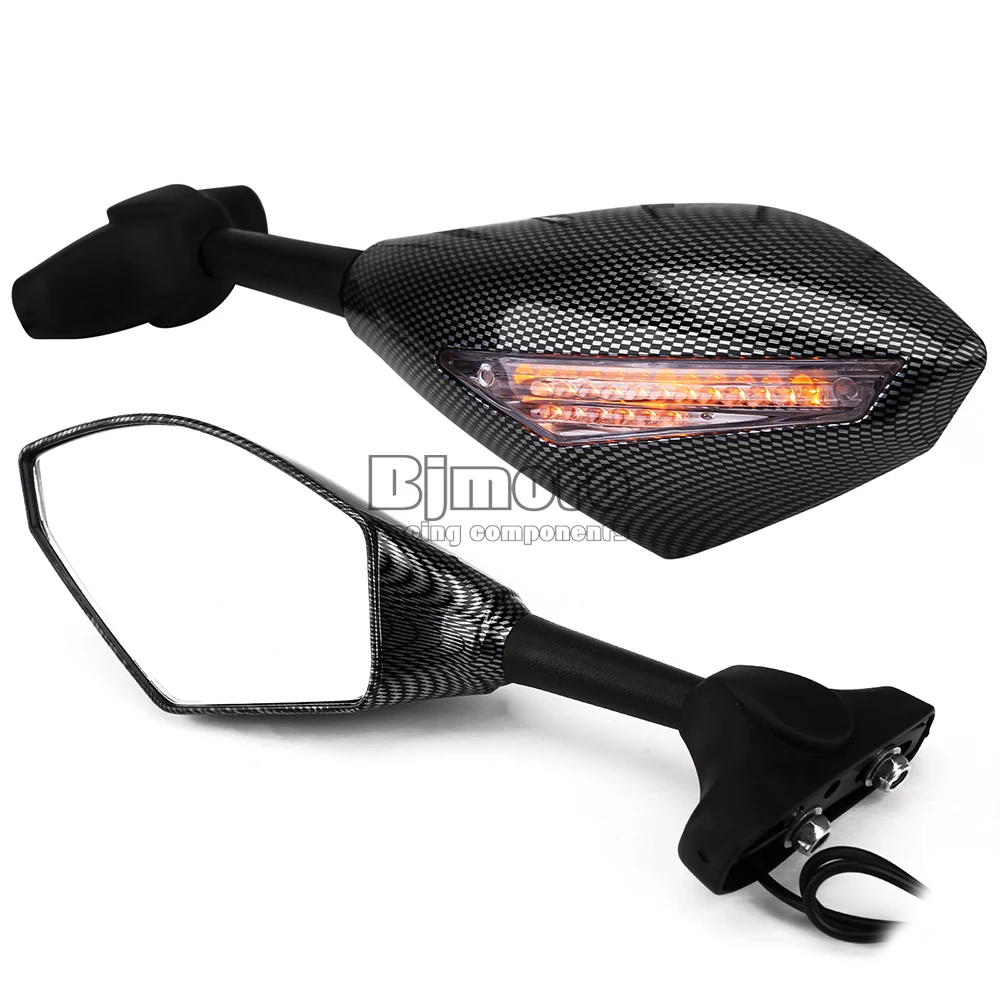 Зеркало заднего вида Bjmoto для мотоцикла Honda CBR 600 F4i 929 954RR Yamaha Suzuki Sport Bike светодиодная