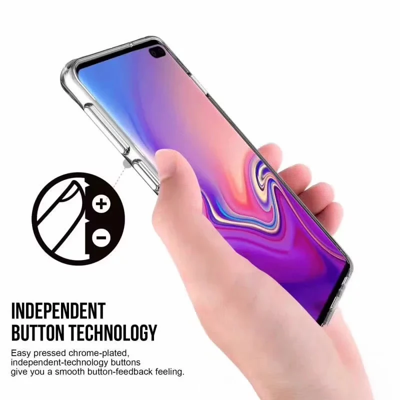 Противоударный бронированный Прозрачный чехол для Samsung Galaxy M10 M20 M30 A10 A20 A30 A50 A70 S10