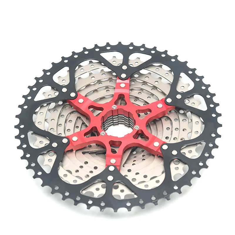 

10 Speed 10-46T Bicycle Freewheel Wide Ratio bike Mountain Bicycle Wear resistant Cassette Tool MTB Flywheel Silver/black