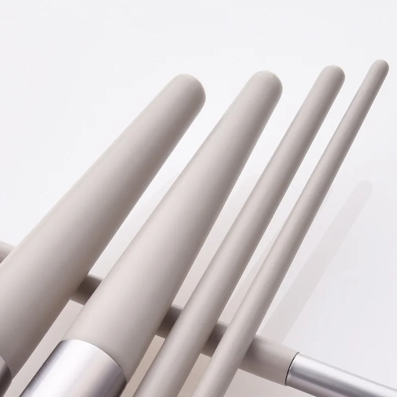 Набор серебристых и серых кистей для макияжа 8 шт.|Аппликатор теней век| |