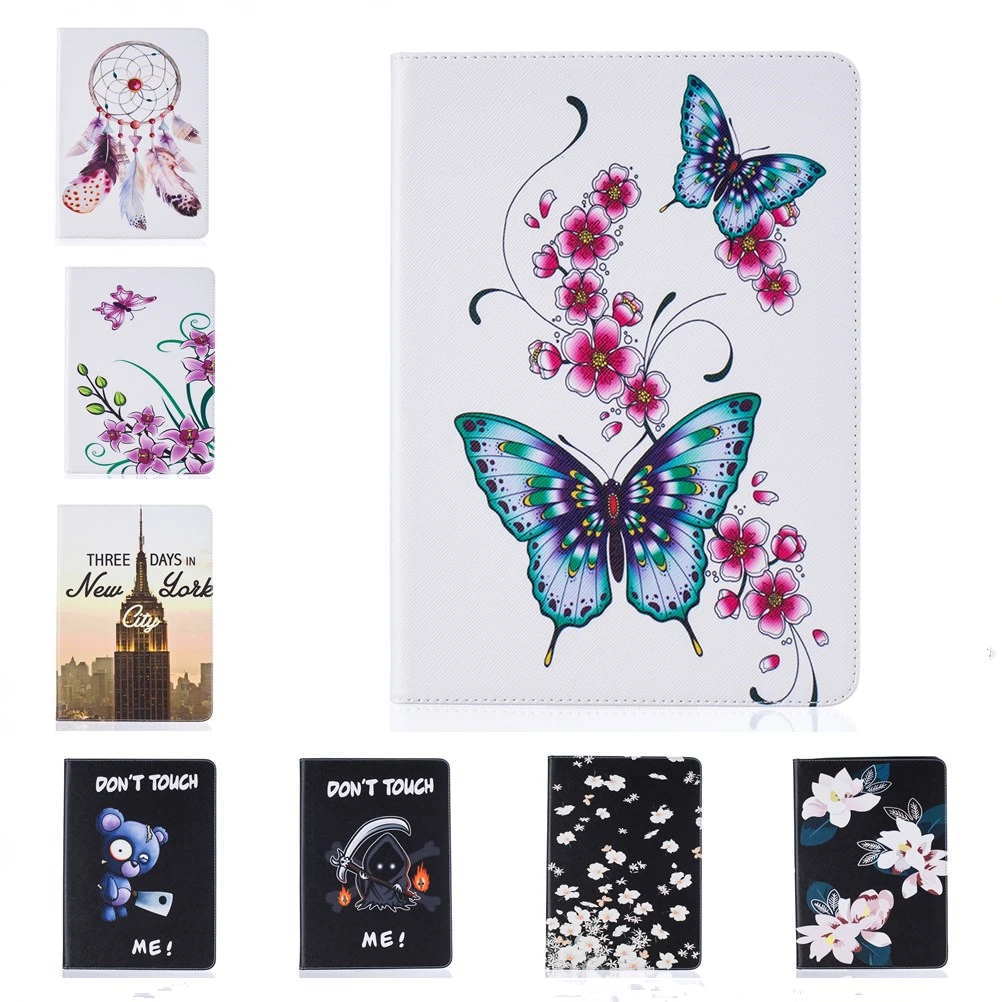 

Don't touch me Pattern PU Leather Case With Card Slots For Apple iPad Air 2 Case Folio Stand Protector Skin For iPad 6 Cover
