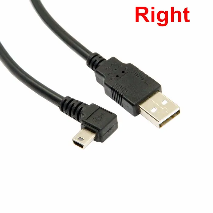 

Mini USB B Type 5pin Male Left Angled 90 Degree to USB 2.0 Male Data Cable 50cm 180cm USB mini-b Angle Cable 0.5m 1.8m 6ft