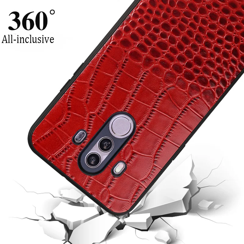 Натуральная кожа модный крокодиловый Чехол для телефона для huawei Nova 3 mate RS Plus P20 Pro 360 универсальная защита прочная