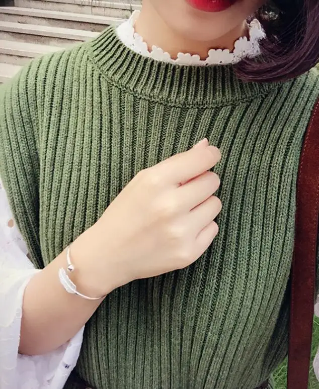 Новый модный браслет SMJEL серебряного цвета с перьями браслеты манжеты женские