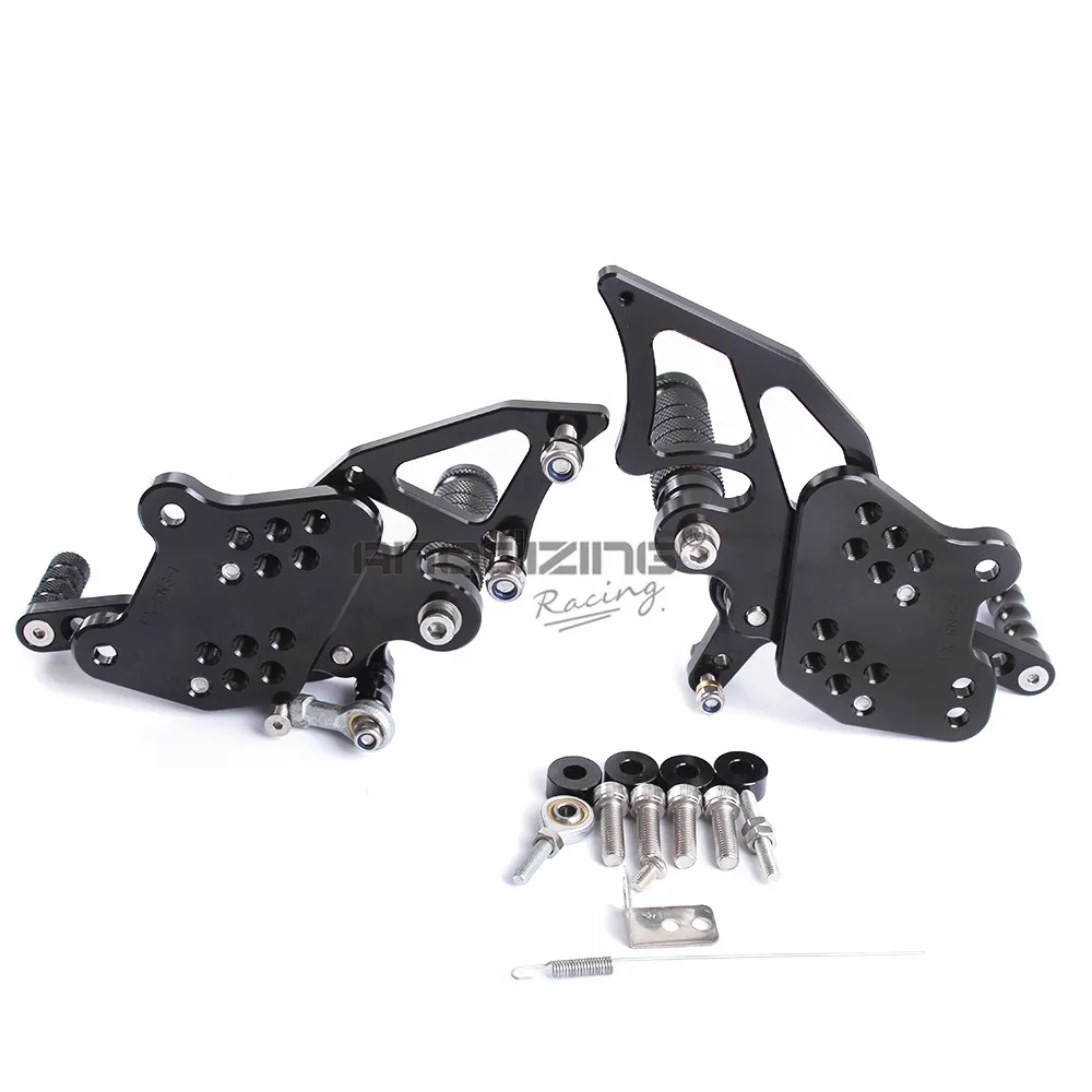 Полный ЧПУ Алюминиевый Мотоцикл Регулируемые Rearsets Footpeg задние наборы подножки для Kawasaki ninja300 NINJA 300 NINJA300R 2013