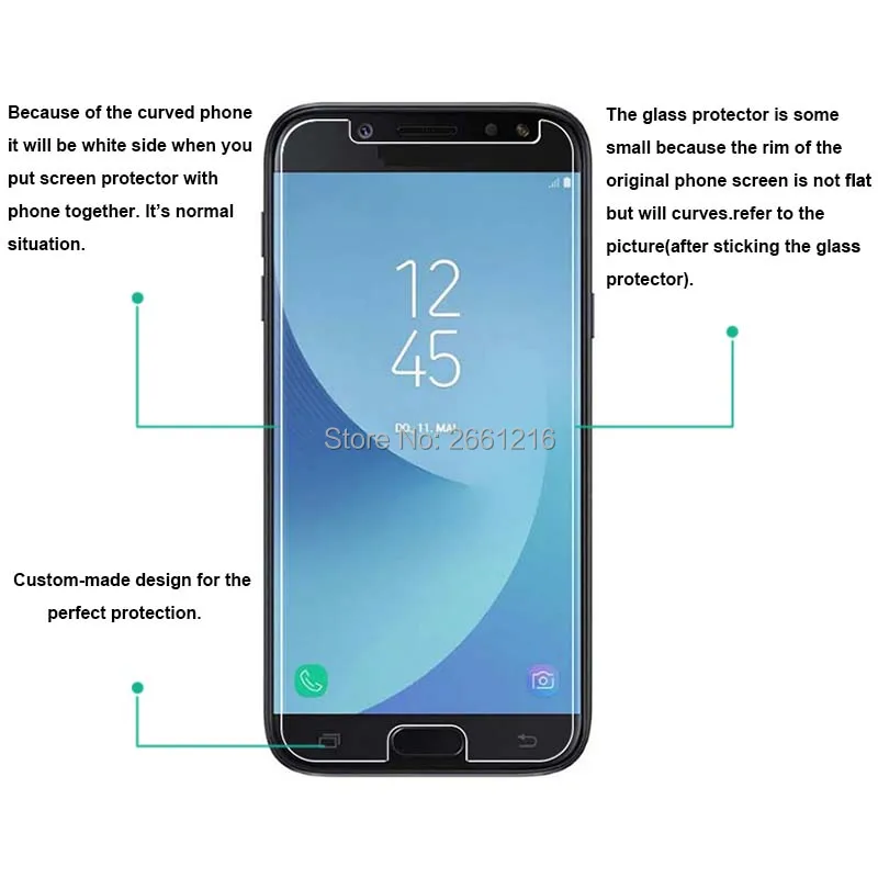 2 шт. закаленное стекло 9H 2.5D для Samsung J5 2017 Премиум Защитная пленка экрана Galaxy (2017) J530