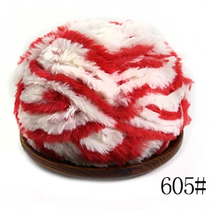 605 Фабрика suzhou huicai on line sales 20 мотков* 50 г/1000 г Упаковка зимняя Пряжа Ручной Вязки меховая пряжа тканый шарф нитки - Цвет: 605