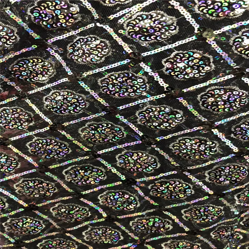 Новинка 2019 ткань черного цвета фабричная цена нигерийские кружевные ткани с