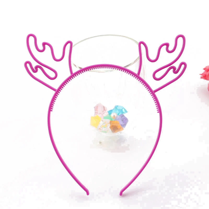 Purple antlers 12 шт./лот, вечерние аксессуары для волос с единорогом, разноцветные повязки для волос для женщин и девочек, подарок на Рождество, день рождения, кошачьи ушки, повязка на голову для детей - Цвет: Purple antlers