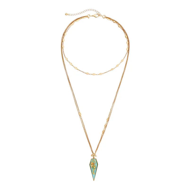 Женское ожерелье с подвеской в виде многослойного кулона | Украшения и