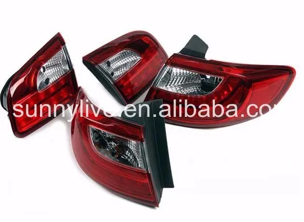 Для hyundai Santa Fe светодиодный задний светильник для hyundai 2007-2012 год красный белый цвет LF