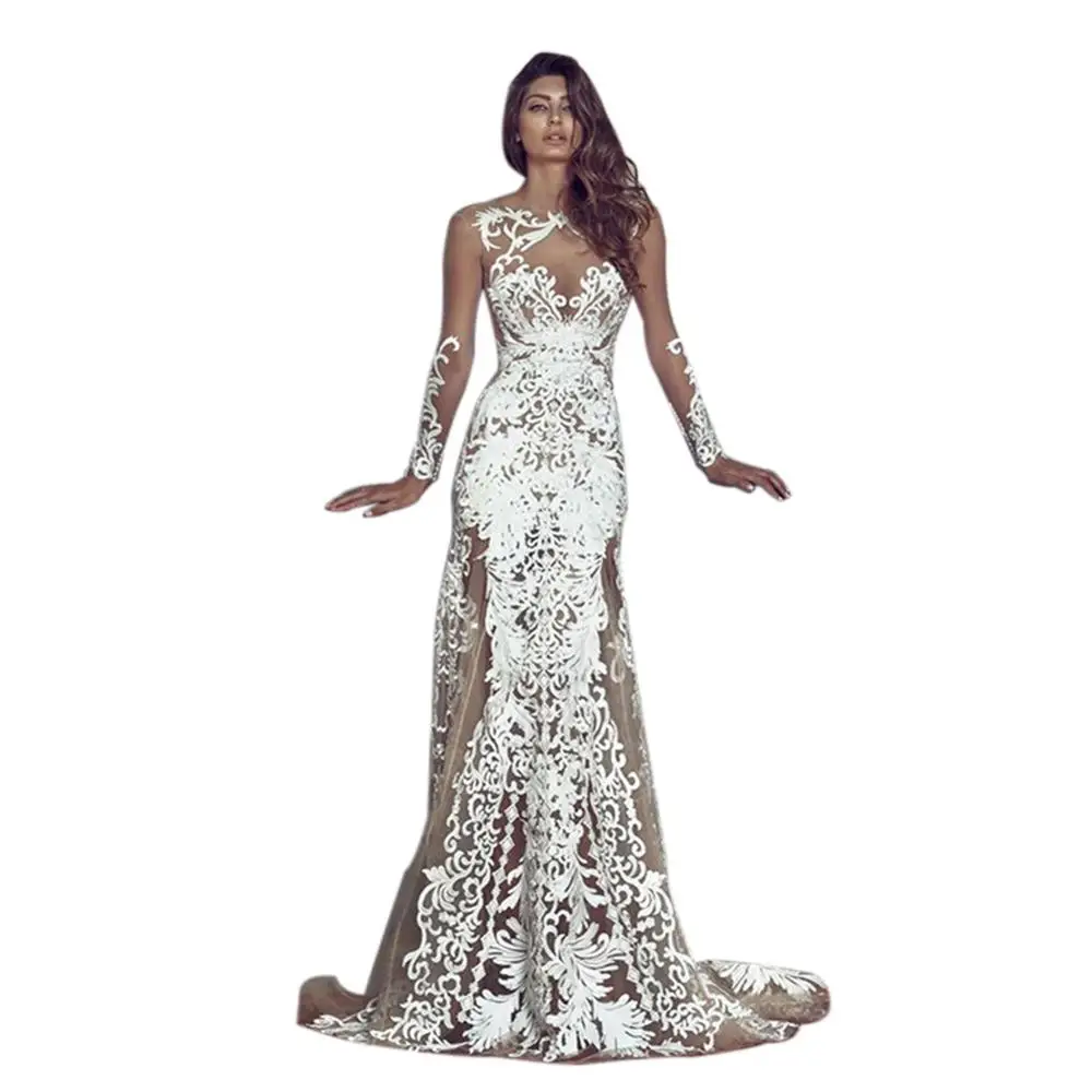 Женское длинное платье с круглым вырезом Zanzea Vestidos Mujer из полиэстера в европейском