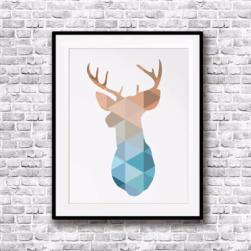 Горячий принт головы оленя искусство печать художественный стены холст Poste