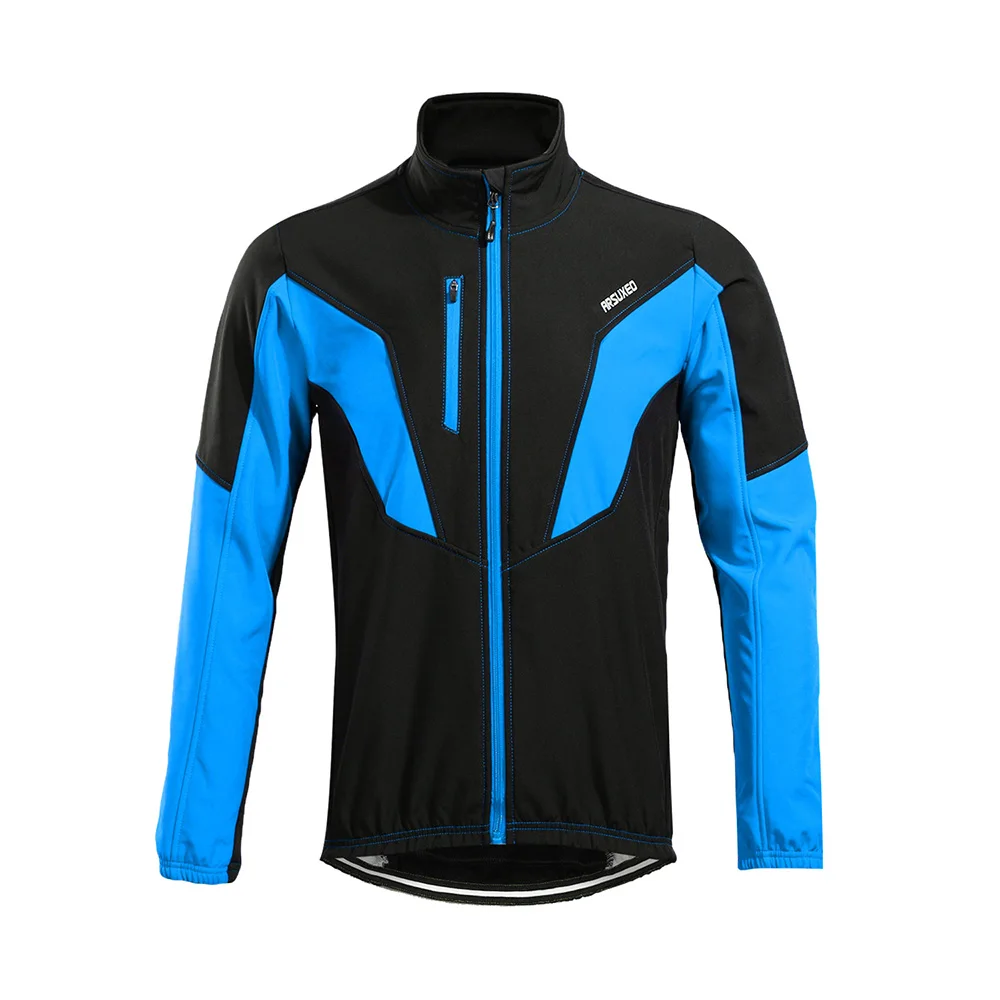 17N blue CN Size ARSUXEO велосипедная куртка зимняя теплая флисовая MTB велосипедная куртка ветрозащитная Водонепроницаемая Мужская Длинная ветровка 17N - Цвет: 17N blue CN Size