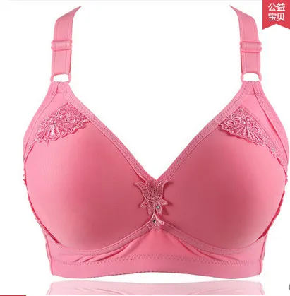Большой размер Летний стиль без косточек пуш-ап удобный бюстгальтер для мамы