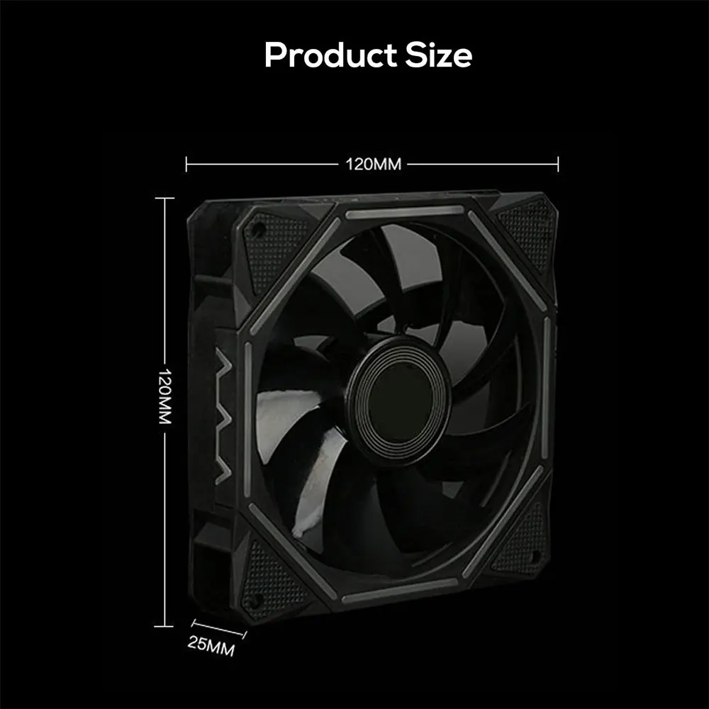 Quiet Computer Case Fan Stand Multicolored Lights RGB Cooling Game Player Colorful CPU Radiator | Компьютеры и офис
