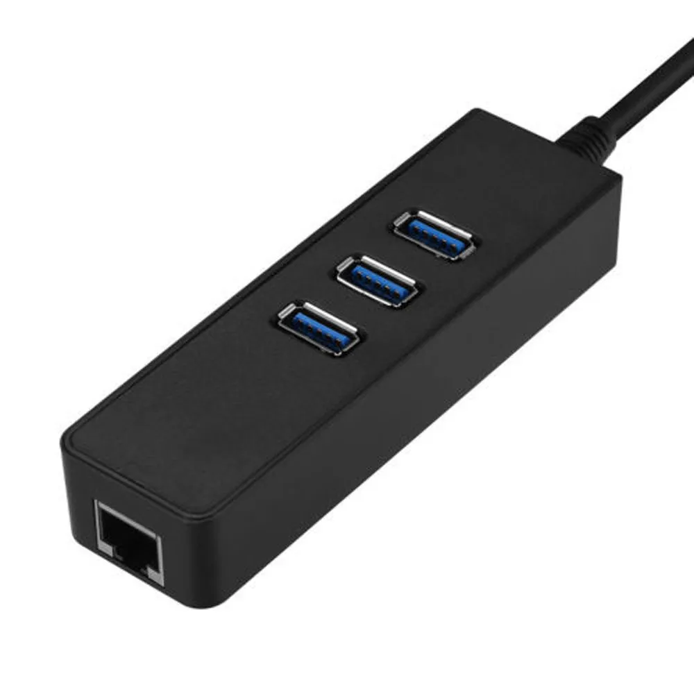 CARPRIE USB 3,0 Gigabit Ethernet Lan RJ45 сетевой адаптер 3-Порты и разъёмы концентратора до 1000 Мбит/с для ПК 6J12 Прямая