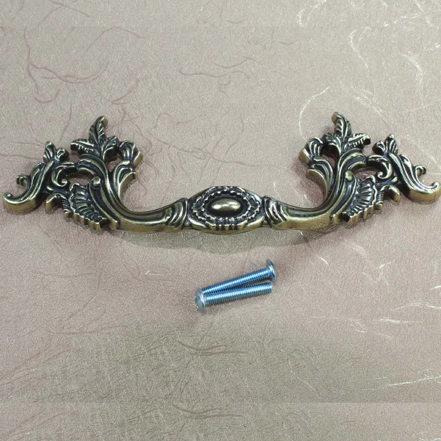 

96mm antique bronze furniture handles antique brass drawer cabinet pull knob vintage bronze dresser cupboard door handle