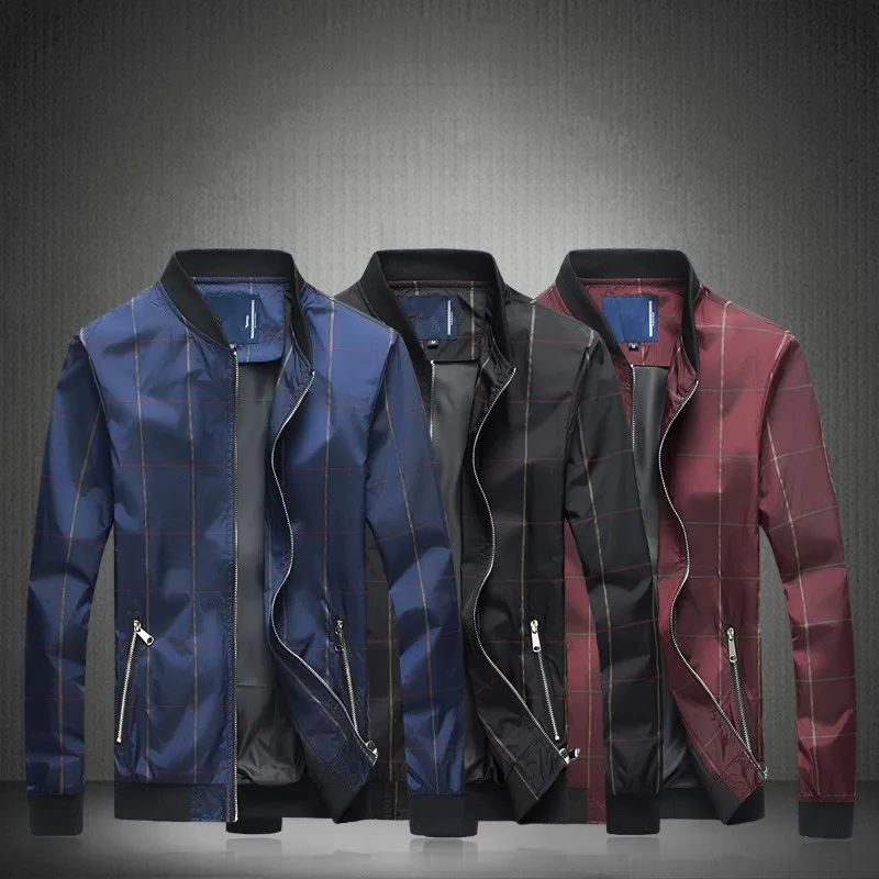 

2019 Latest Bomber Jacket Men Blue/Black/Red Windbreaker Casual Windproof Spring Fashion Clothes Masculino Outerwear Jackets man