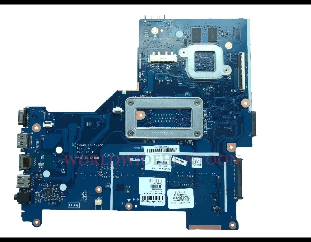 High quality 780120-001 for HP Pavilion 15-R laptop motherboard ZSO50 LA-A992P SR1EF I5-4210U DDR3L 820M 2GB 100% Fully Tested | Компьютеры