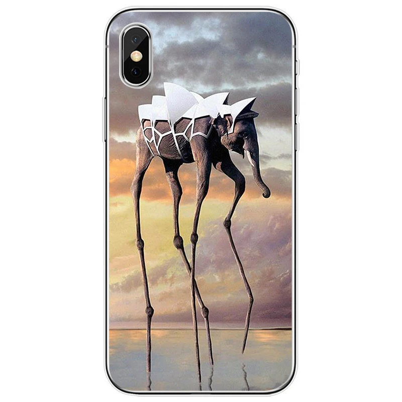 Мягкий силиконовый чехол для телефона Сальвадора Дали iPhone 6 6plus 7 8 plus 5 5S 5C SE X XS XR Max |