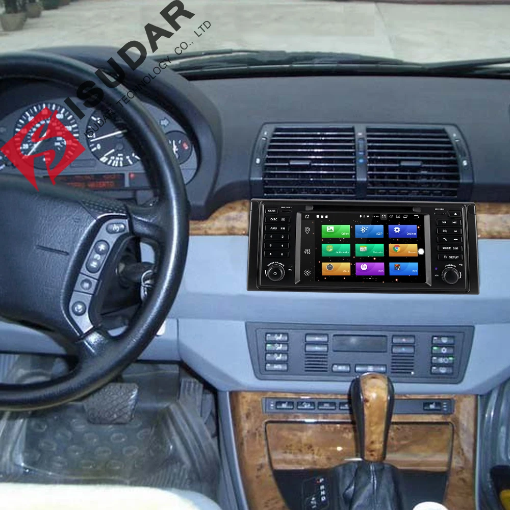 Isudar Автомагнитола 2 Din с 7 Дюймовым Экраном на Android 8.0 Для Автомобилей BMW/E53/X5/E39