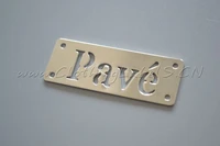 custom metal labels for bags boxes clothing shoes copper material hollow logo in shape nickle free