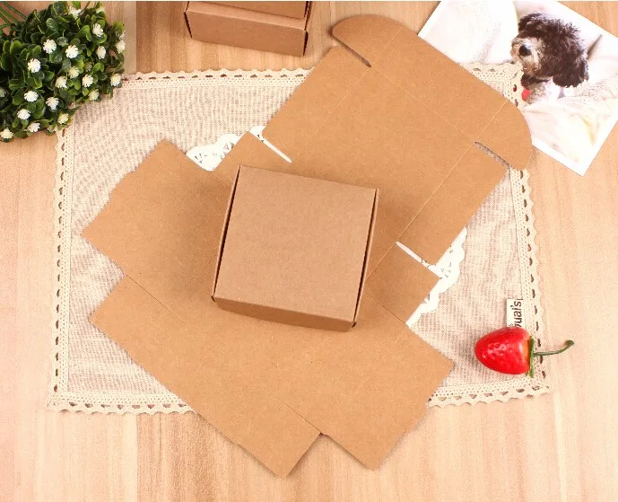 

brown Kraft paper gift packaging cardboard box,small natural handmade soap kraft craft box,kraft paper carton box