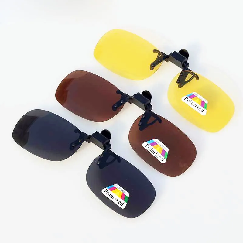 Солнцезащитные очки с клипсой для близорукости квадратные линзы Polaroid мужчин и