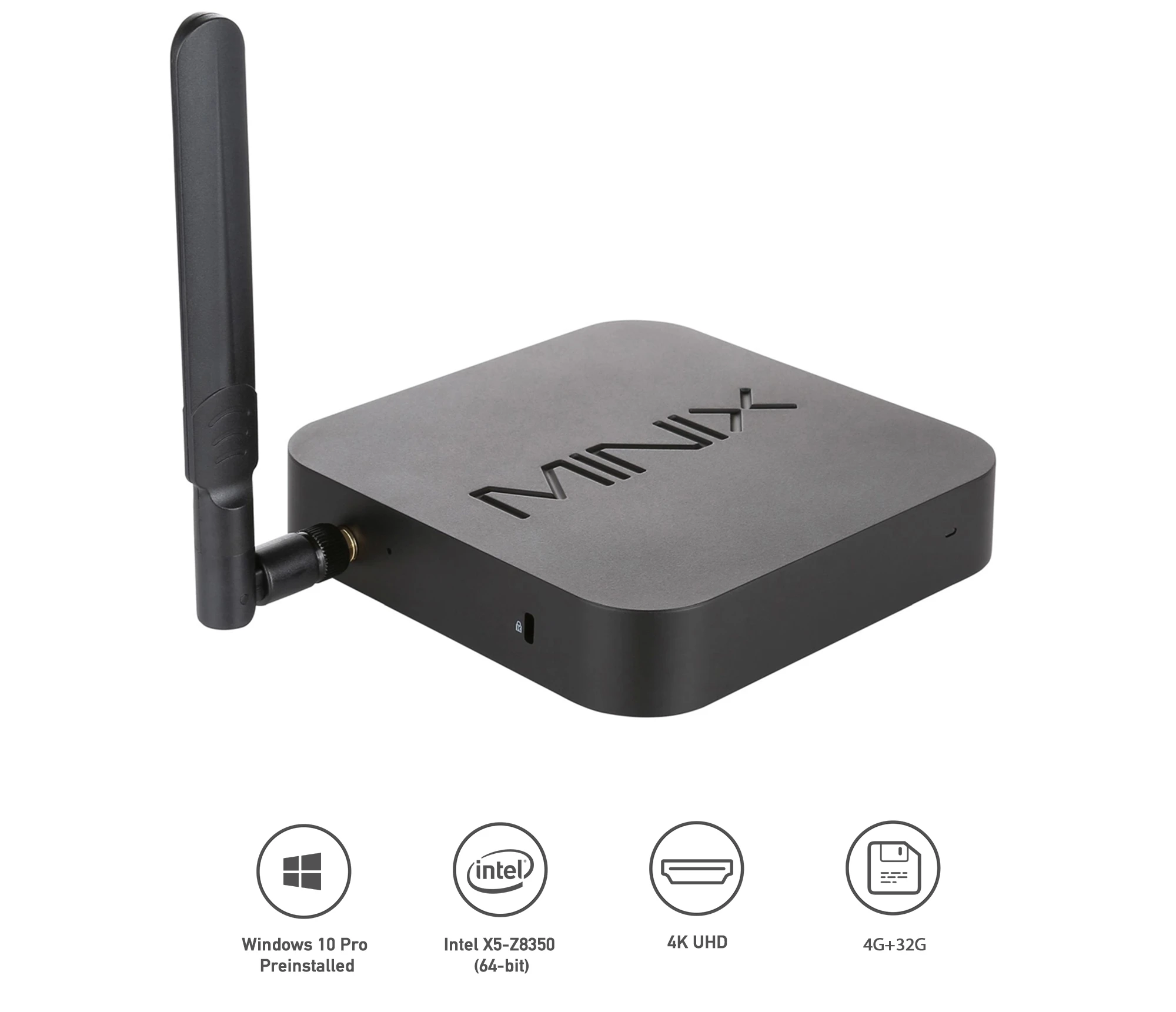 MINIX NEO Z83-4 Pro ТВ приставка официальная Windows 10 Pro мини ПК Intel Atom x5-Z8350 4 ГБ/32 ГБ ac wifi 1000 м LAN HDMI смарт ТВ приставка