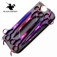 vicmove 7 0 inch professional pet scissors for dog grooming high quality straight thinning curved scissors purple 4pcsset