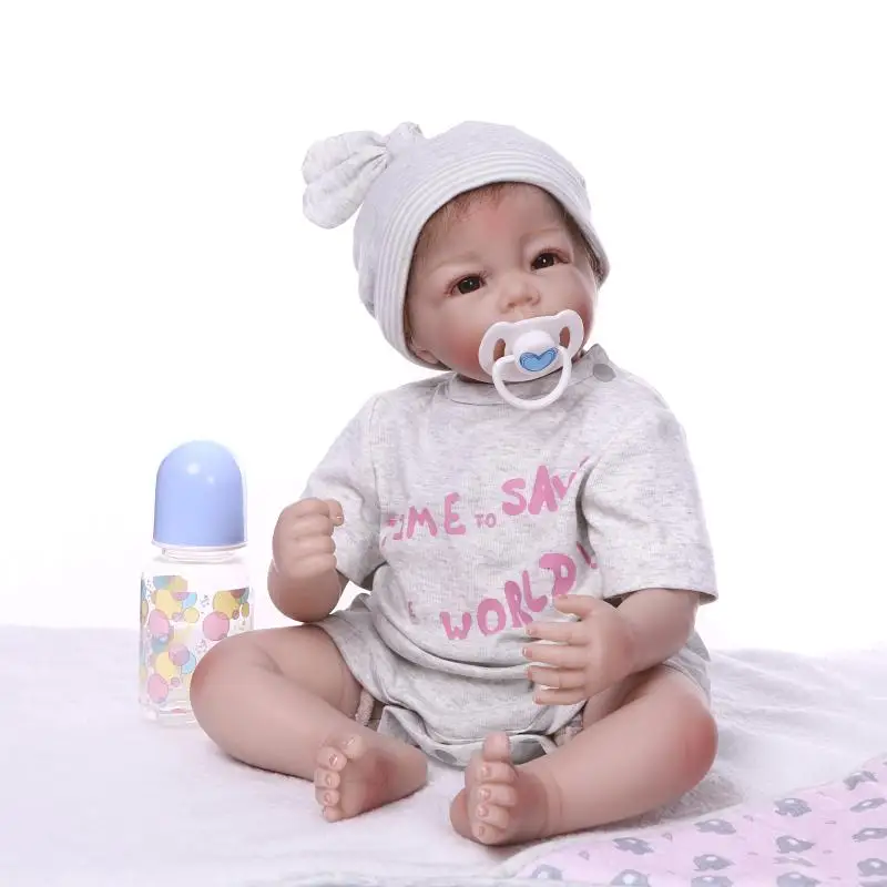50 см Мягкая силиконовая кукла-реборн девочка игрушка винил Bebe новорожденный