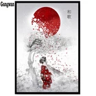 Алмазная 5D картина с квадратными и круглыми стразами для творчества, Японская женщина, живописная 3D вышивка Fujisan, мозаика для вышивки крестиком, украшение для дома