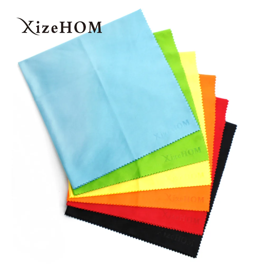 

XizeHOM 40x40cm/6pcs/6color Large Size Lens Clothes Eyewear Accessories Cleaning Cloth Microfiber Camera Glasses Duster Wipes