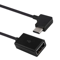 zihan cablecc right angled 90 degree usb c type c to usb 2 0 female otg cable for cell phone tablet laptop black