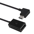 Zihan CABLECC прямоугольный 90 градусов USB-C Type-C к USB 2,0 Женский OTG кабель для сотового телефона планшета и ноутбука черный