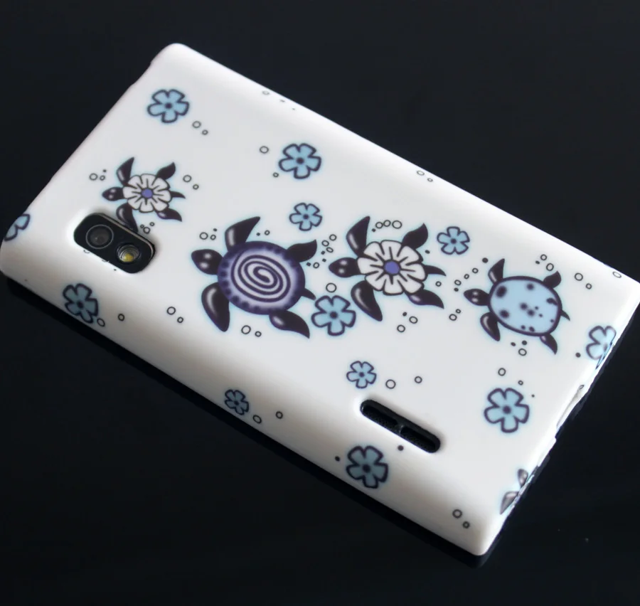 Симпатичные Черепаха Цветок Дизайн Мягкий гель ТПУ задняя защитная крышка кожи