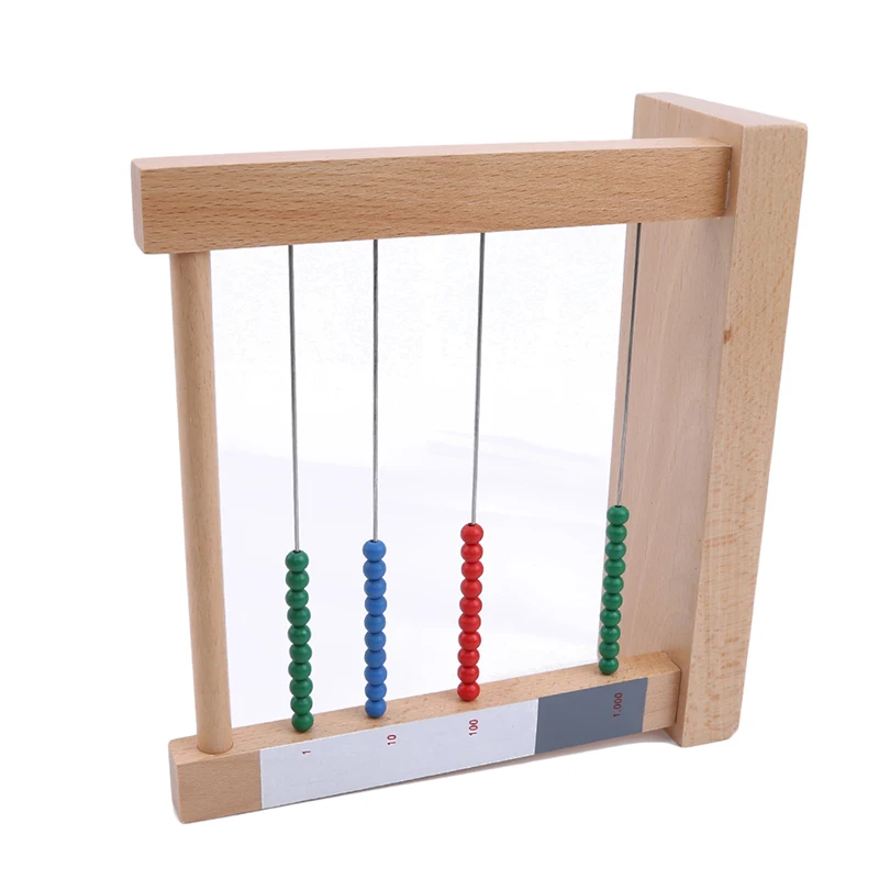 Деревянные Монтессори математический игрушечный бисер Abacus Игрушка