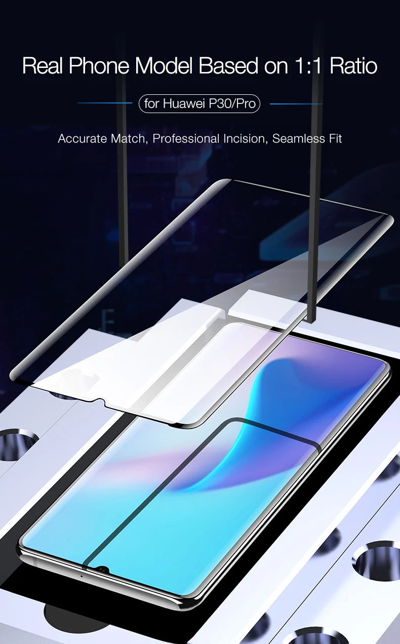 Cafele, изогнутое полное покрытие, Защита экрана для huawei p30 pro 9D HD, прозрачное закаленное стекло для huawei p30 pro, защита от синего цвета
