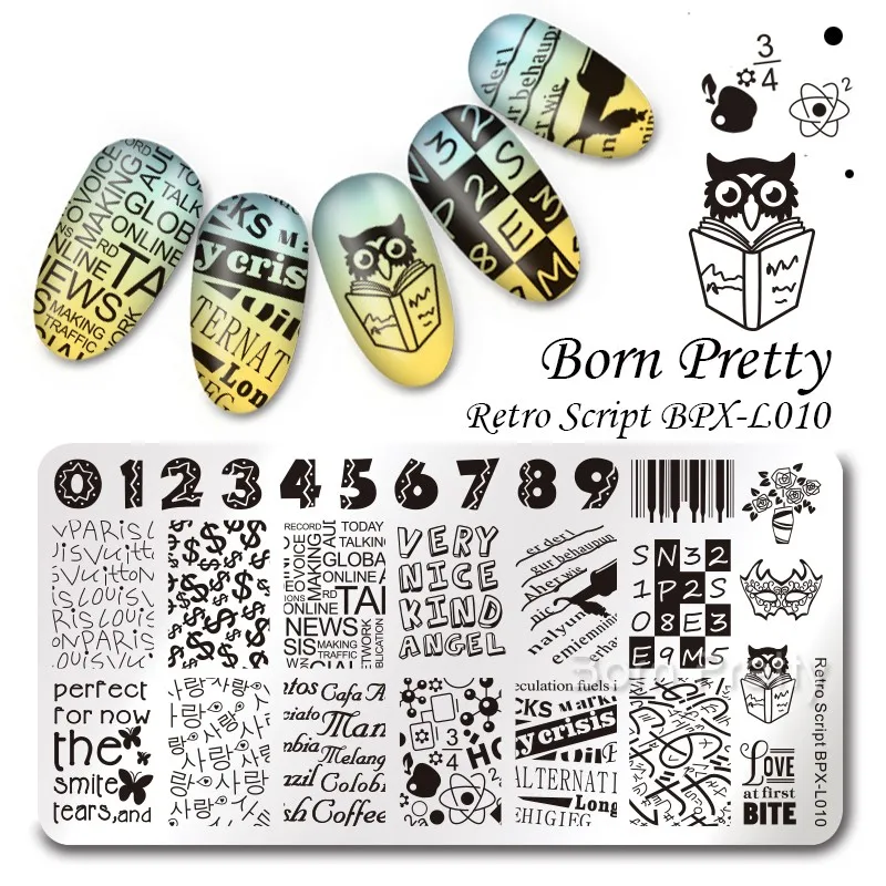 2 шт BORN PRETTY Aztec египет стиль штамповки шаблон набор цветок Хэллоуин Еда Снежинка