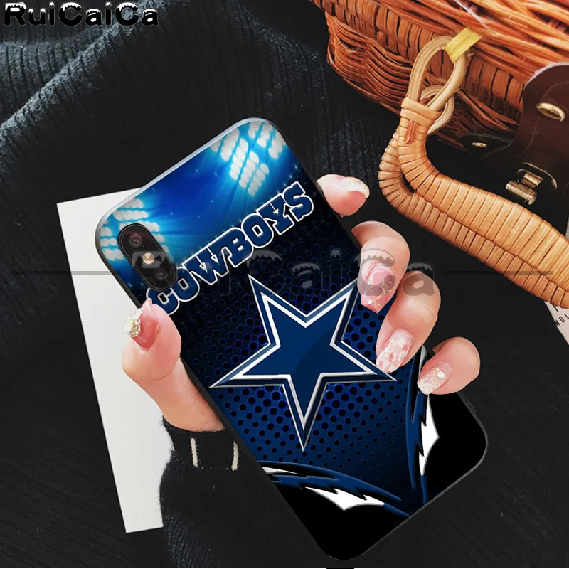 RuiCaiCa dallas cowboys DIY красивые аксессуары для телефонов, чехол для iPhone X XS MAX 6 6S 7 7plus 8 8Plus 5 5S XR